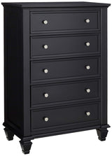 5 Drawer Chest Black 201325