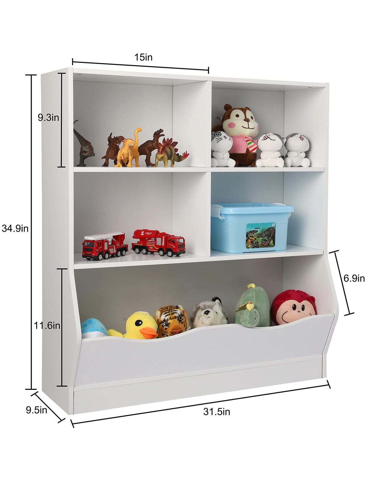 Toy Organizers and Storage, Kids Bookshelf and Bookcase for Playroom