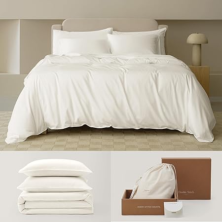 Cotton Tencel Duvet Cover Set - Luxe King Duvet Cover Soft