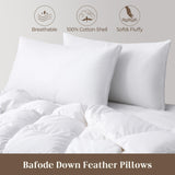 Feathers and Down Pillows, Pillows Queen Size Set of 2