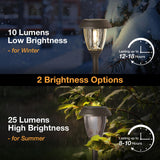 Solar Lights Outdoor 10/25 LM LED with 2 Lighting Modes, Solar Garden Lights Glass