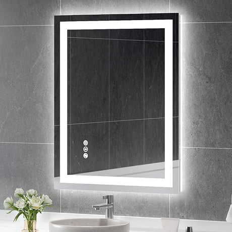 48x36 Inch Modern LED Bathroom Mirror - Smart Backlit Vanity Mirror with Anti-Fog