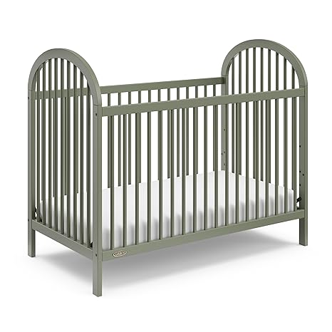 3-in-1 Convertible Crib (Black) – GREENGUARD Gold Certified, Converts to Daybed and Toddler Bed, Fits Standard Full-Size Crib Mattress, Adjustable Mattress Height, Easy-to-Match Style