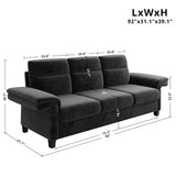 92 Inch Sofa, Comfy Lounge Couch with Adjustable armrests