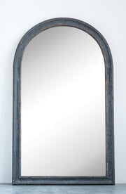 Distressed Black Wood Framed Wall Mirror
