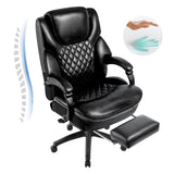 High Back Big & Tall 400lb Office Chair with Footrest Bonded Leather