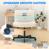 Criss Cross Office Chair with Wheels - Height Adjustable Swivel Desk Chair