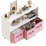 Toy Storage Organizer with 3 Drawers, Multi-Functional Children Bookcase