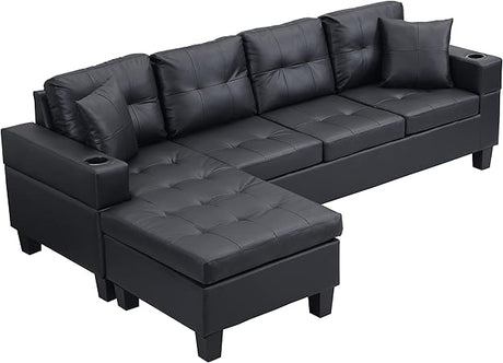 Modular Sectional Sofa Set, Oversized L Shaped Sofa Couch with Ottomans