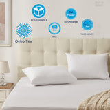 puredown® Goose Feather Down Sleeping Pillows Soft Bed Pillows for Sleeping with 100% Cotton Shell Set of 2 King Size