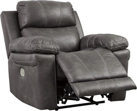 Erlangen Faux Leather Power Recliner with Adjustable Headrest & USB Charging Port