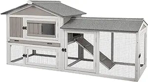 68.9" Rabbit Bunny Hutch Indoor Outdoor Bunny Cage Chicken Coop