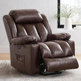 Power Lift Recliner Chairs for Elderly, Breathable Leather Recliner Chair