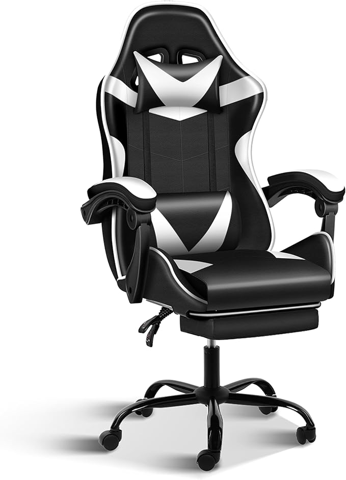 Gaming Chair, Backrest and Seat Height Adjustable Swivel Recliner Racing Office Computer Ergonomic Video Game Chair