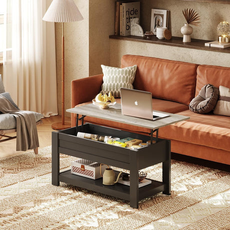 Coffee Table, 39" Lift Top Coffee Table with Hidden Compartment and Storage Shelf