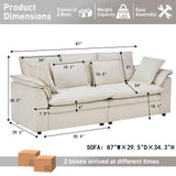 Oversized Sectional Sofa Cloud Couch for Living Room, Modern Chenille Sofa Sleeper