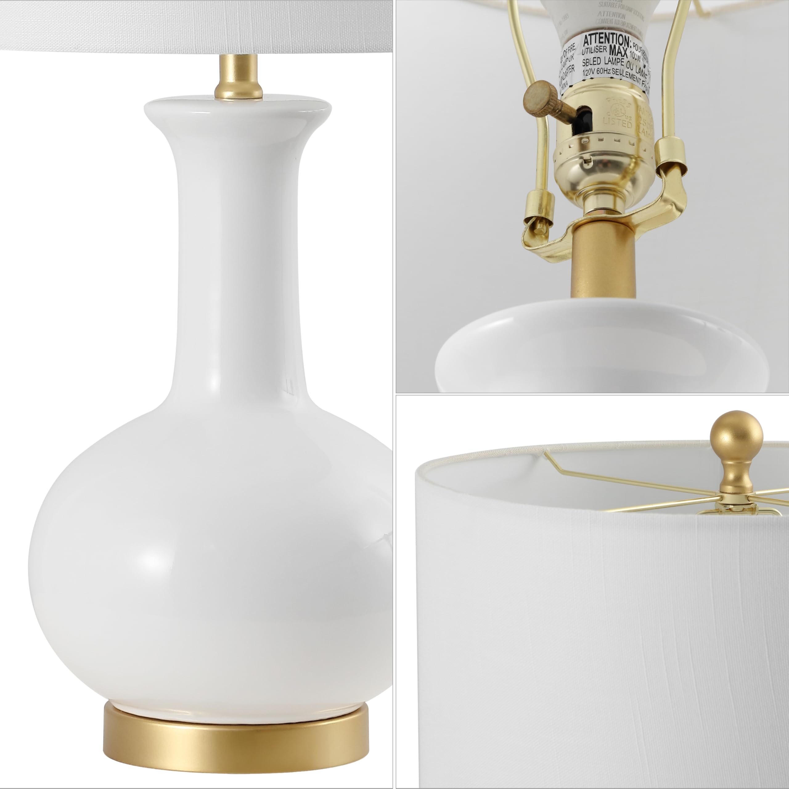 Brussels 27" Ceramic/Metal LED Table Lamp Contemporary Transitional Bedside Desk