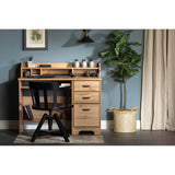 Furniture Versa Computer Desk with Hutch, Nordik Oak