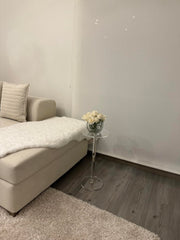 Small Drink Table,Acrylic Side Table,Small Pedestal Side Table Suitable for Small Spaces