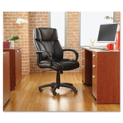 Fraze Series 17.71 in. to 21.65 in. Seat Height Executive High-Back Swivel/Tilt Bonded Leather Chair - Black