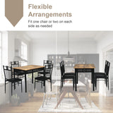 5 Pieces Dining Table Set, Modern Kitchen Table Set for 4 Person, 42” Rectangular Table w/ 4 Upholstered Chairs,