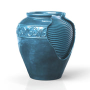 Floor Glazed Pot Water Fountain with Built-in LED Light and Pump for Outdoor Indoor Patio