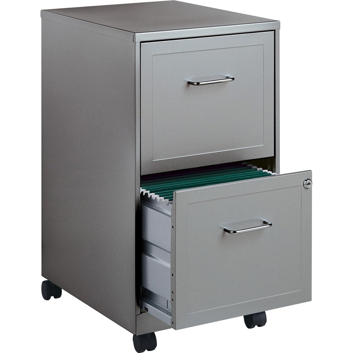 2-Drawer Mobile File Cabinet, Gray- (LLR16873)