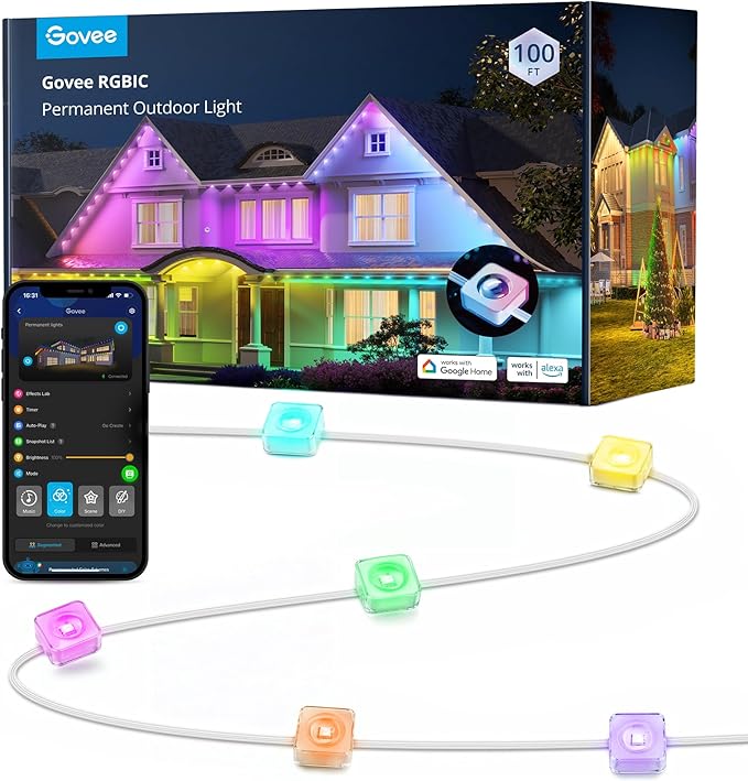 Permanent Outdoor Lights, Smart RGBIC Outdoor Lights with 75 Scene Modes