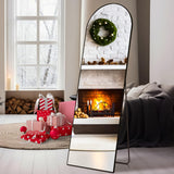 Arched Full Length Mirror 59"x16" Full Body Floor Mirror Standing Hanging or Leaning Wall