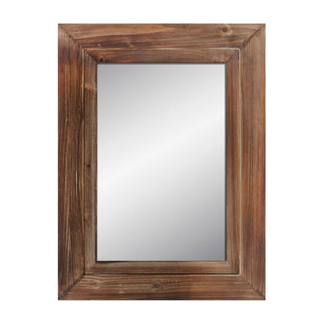 24x32 Wood Farmhouse Wall Mirror, Wooden Large Rustic Wall Mirror