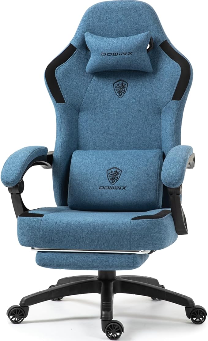 Fabric Gaming Chair with Pocket Spring Cushion,Breathable Computer Chair