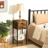 Tall Nightstand and Bedside Table Bundle, Telephone End Table for Study