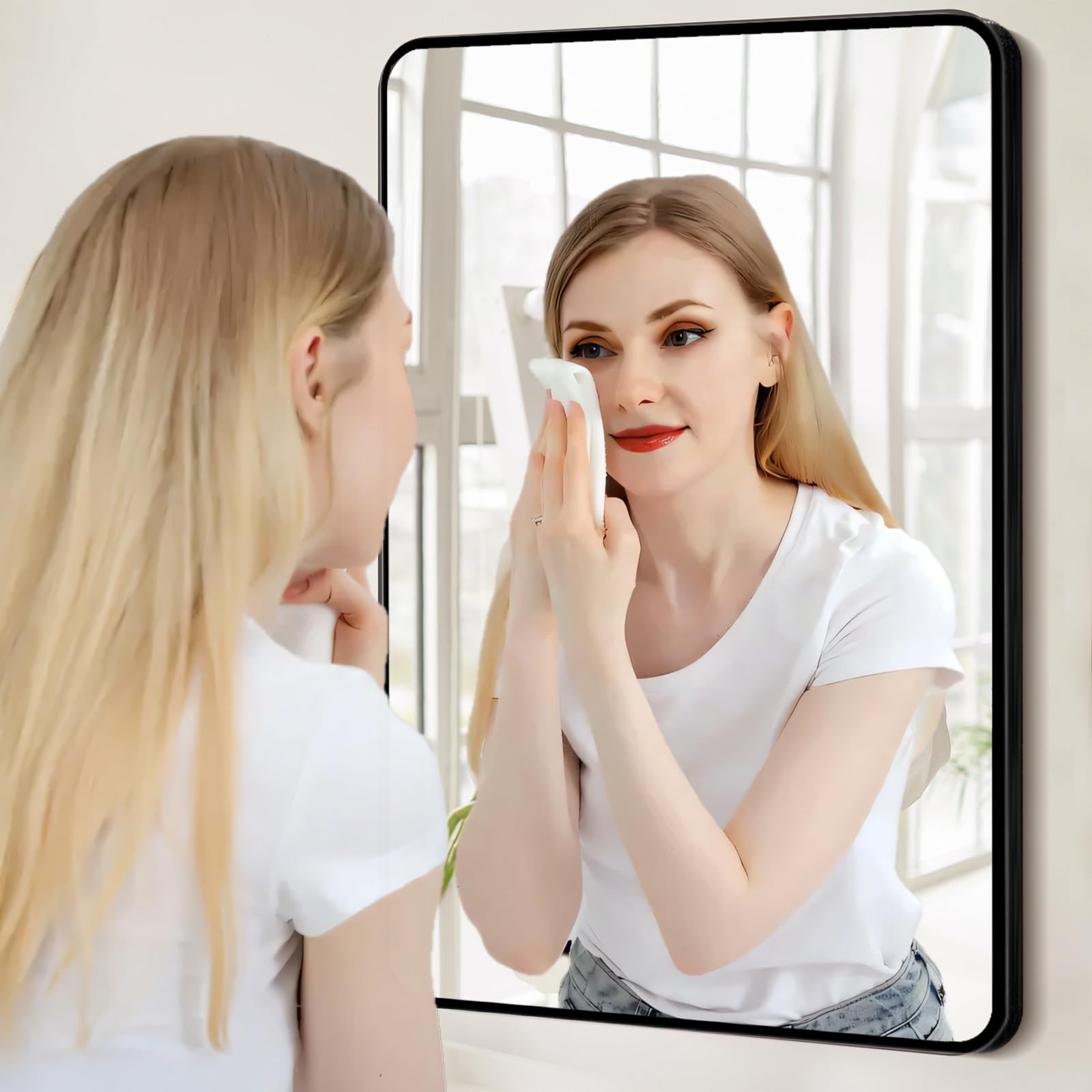 Bathroom Mirror - for Wall Over Sink Wall-Mounted Vanity Small Mirrors