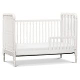 Liberty 3-in-1 Convertible Spindle Crib with Toddler Bed Conversion Kit in White,