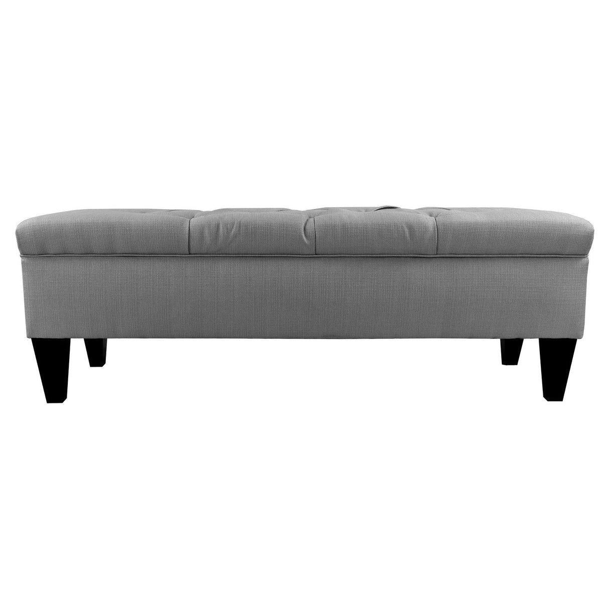 Brooke Collection Diamond Tufted Upholstered Long Bedroom Storage Bench, HJM100 Series, Dark Gray