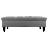 Brooke Collection Diamond Tufted Upholstered Long Bedroom Storage Bench, HJM100 Series, Dark Gray