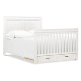 Wesley Farmhouse 4-in-1 Convertible Storage Crib in Heirloom White