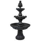 57" H Welcome 3-Tier Water Fountain - Large Electric Water Fountain with Pineapple Topper for Garden