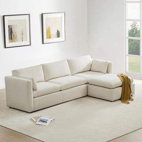 Oversized Modular Sectional Fabric Sofa Set, FSC Certified Extra Large L Shaped Couch