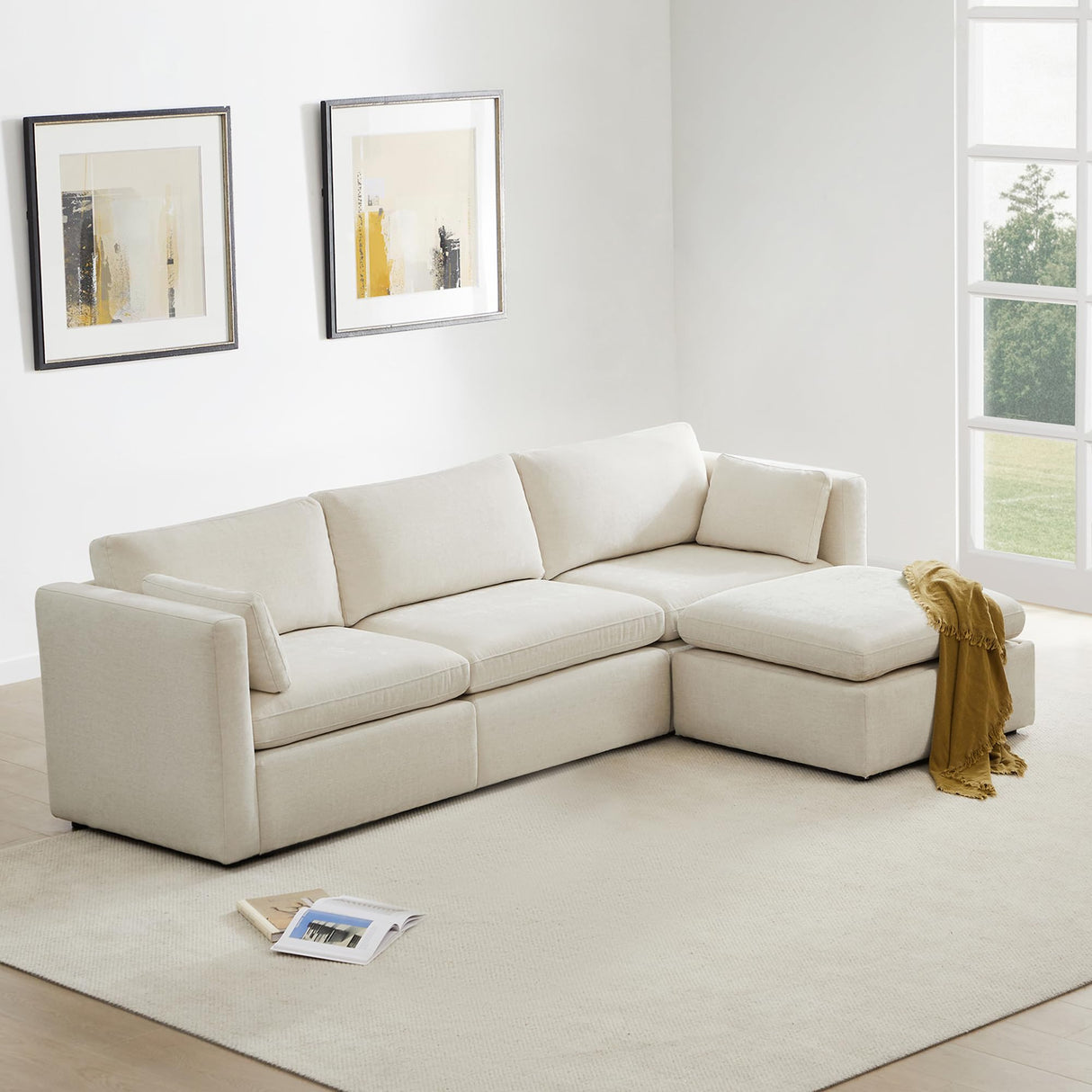 Oversized Modular Sectional Fabric Sofa Set, FSC Certified Extra