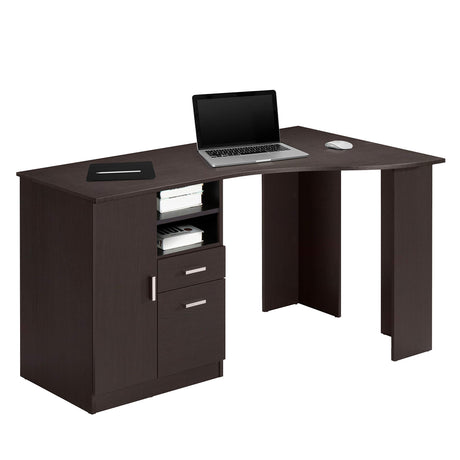 Classic Office Storage Computer Desk, Espresso