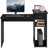 Home Office Computer Desk with Storage Drawer and Monitor Stand