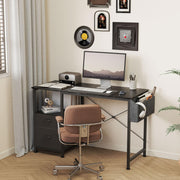 Computer Desks with Fabric File Drawer, 47 in Adjustable Home Office Table