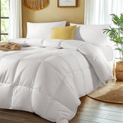 Goose Down Comforter King Size 70 oz. Fill Weight, Soft 100% Organic Cotton Fabric
