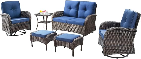 Chairs Set of 2, Wicker Rocker Rocking Chairs for Porch