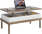 Coffee Table, Lift Top Coffee Table with Hidden Compartment, Rising Tabletop Dining Table