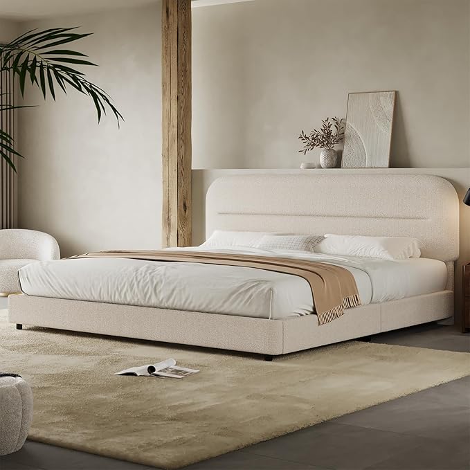 Full Size Boucle Bed Frame