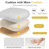 Gold Accent Office Chair with Wheels - White Adjustable Swivel Desk Chair