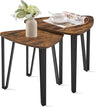 Industrial Nesting Coffee Table, Set of 3 End Tables for LivingRoom