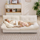 80" Chenille Loveseat Sofa, Comfy Cloud Couch Sofa with Pillow-Designed Armrest